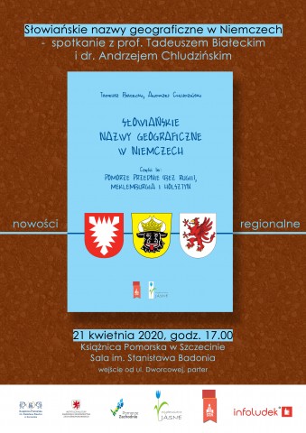 Słowiańskie nazwy geograficzne w Niemczech - spotkanie z autorami książki - ODWOŁANE