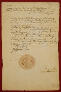 List Zygmunta III Wazy z własnoręcznym podpisem króla i śladem pieczęci lakowej, Kraków 1604r.